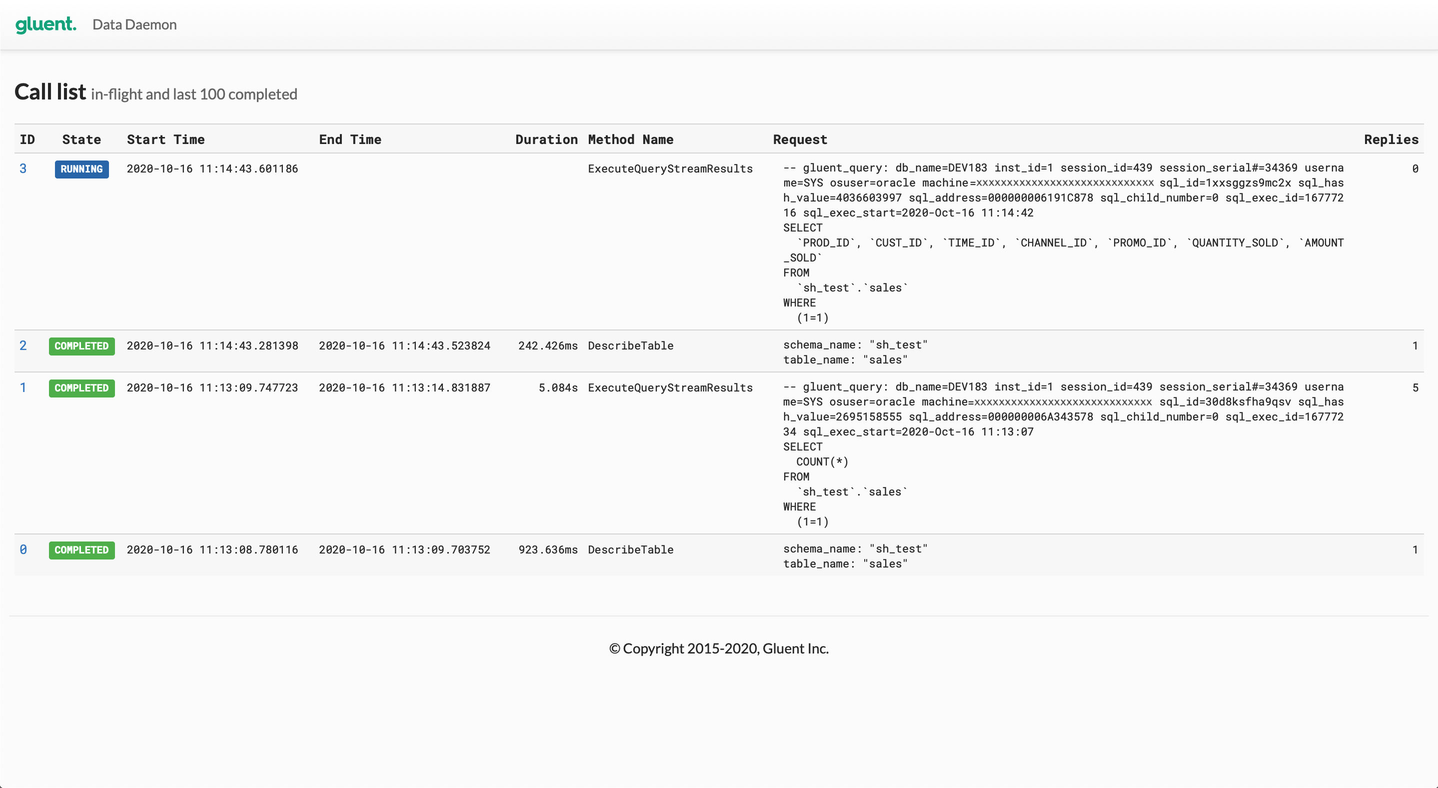 Data Daemon Web Interface Master